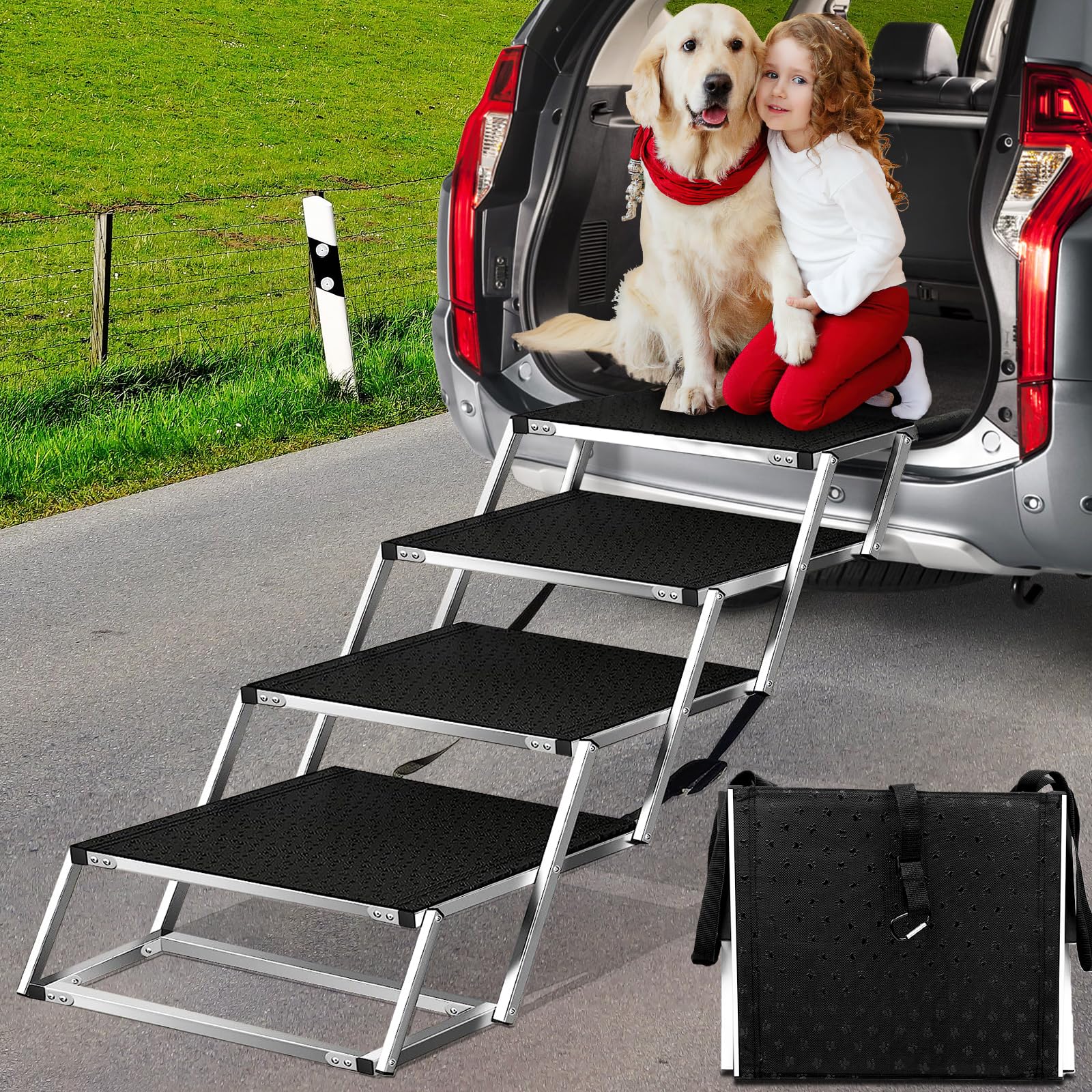 Joyrally folded ramp stored in car trunk compact size