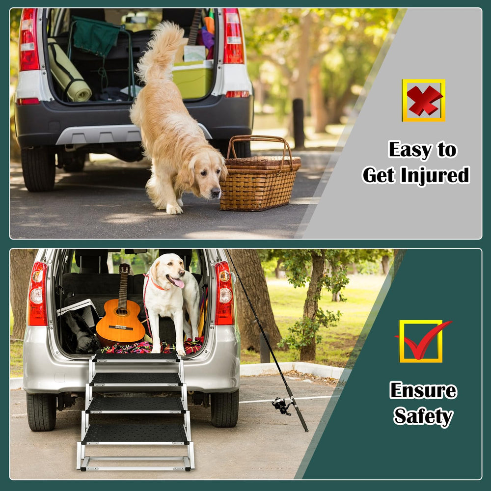 Joyrally wide 4-step design offers gentle incline