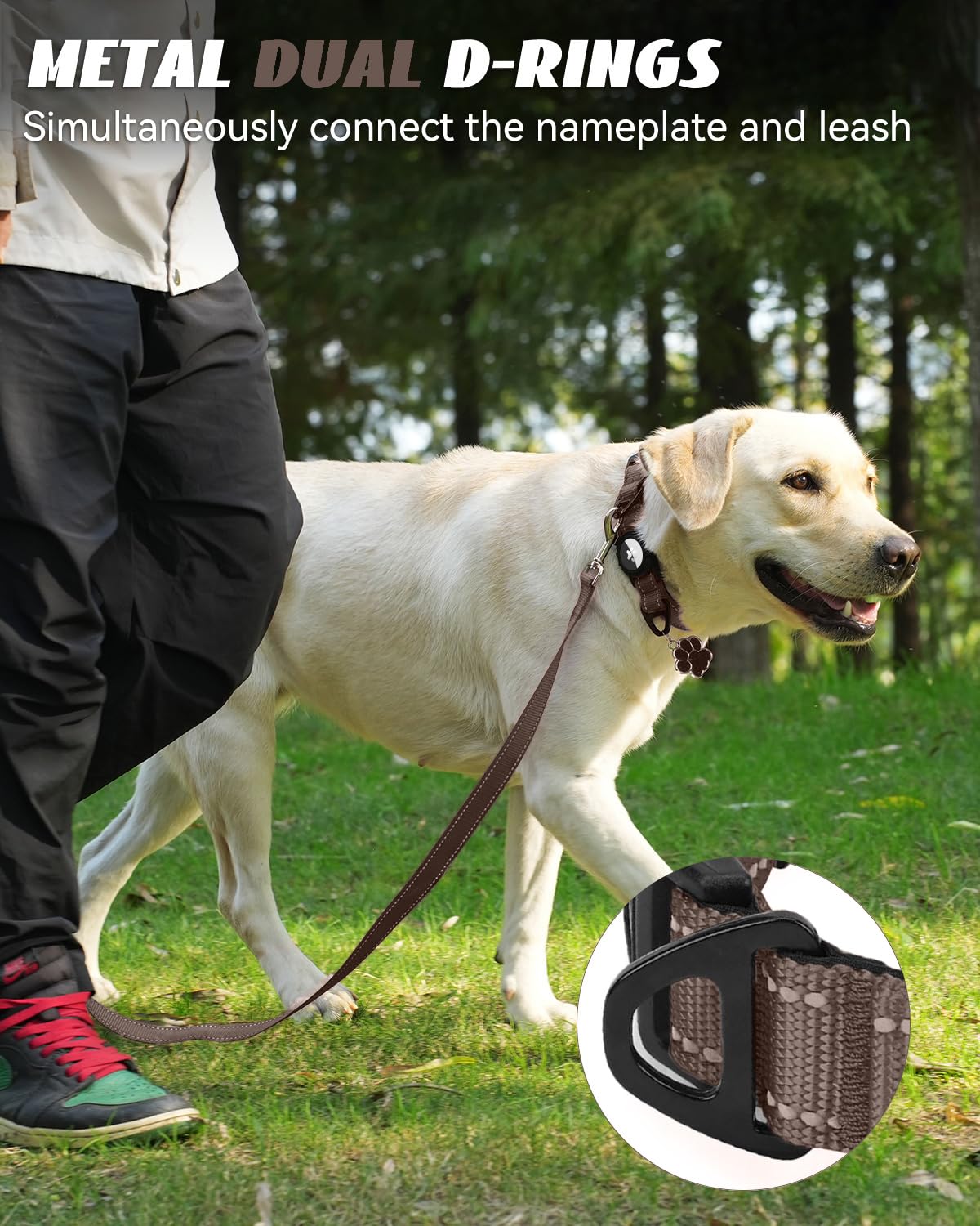 Joytale Airtag dog collar padded neoprene for comfortable wear