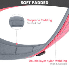 Collar Joytale ajustable con reflectante 360 para visibilidad nocturna segura.