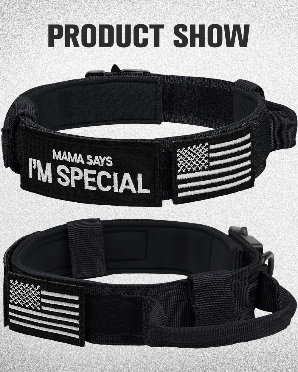Joytale collar with patches included showcases personalization options for training confidence.