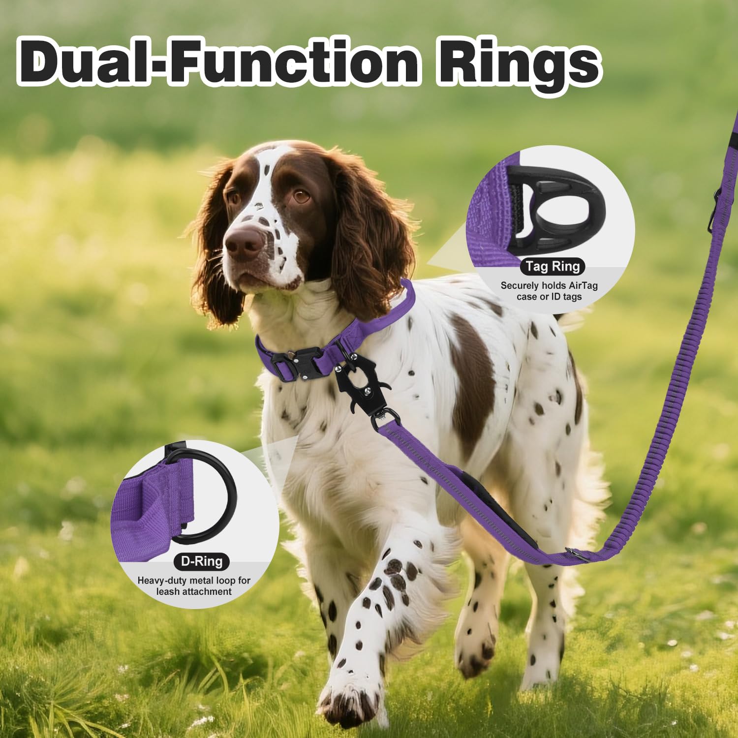 Joytale dual-layer military nylon collar demonstrates rugged durability for strong dogs.