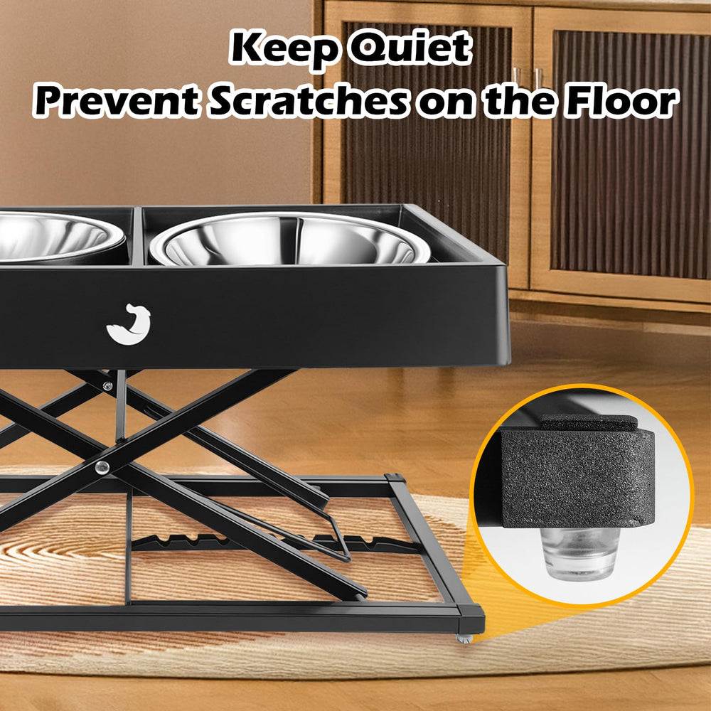 Joytale elevated dog bowls tilt design improves swallowing comfort during feeds.