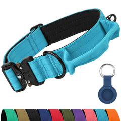 Joytale heavy-duty dog collar with handle showcases reinforced stitching for powerful breeds.