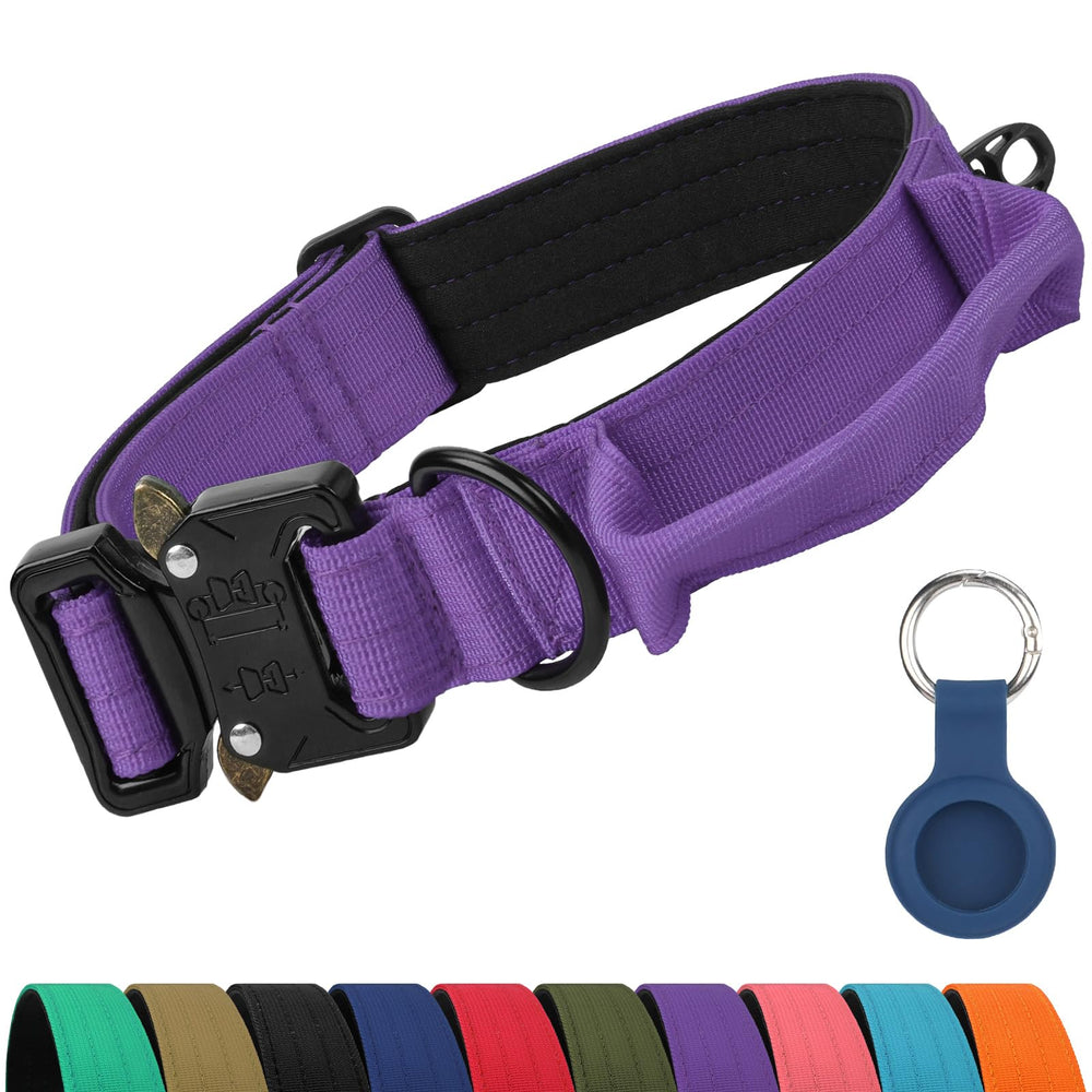 Joytale heavy-duty dog collar with handle provides confident control during walks.