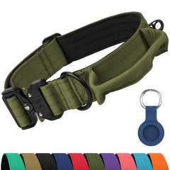 Joytale heavy-duty dog collar with handle for quick control during training.