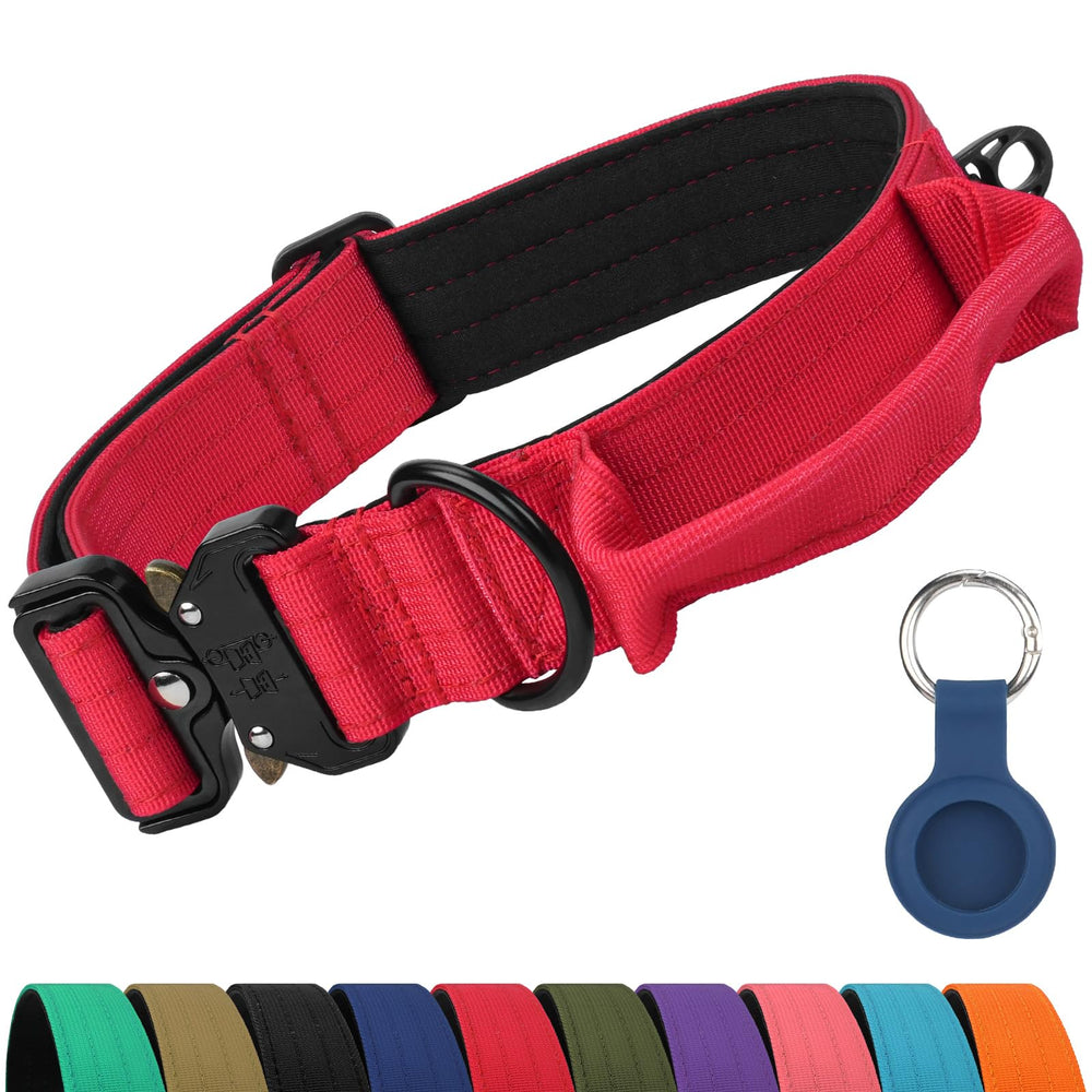 Joytale heavy-duty dog collar with handle for safer control during training.