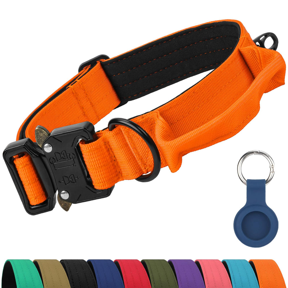 Joytale heavy duty dog collar with handle for strong pulls and control.