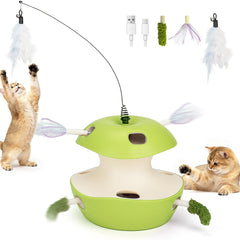 Joytale interactive cat toy front view keeps indoor cats engaged during play.