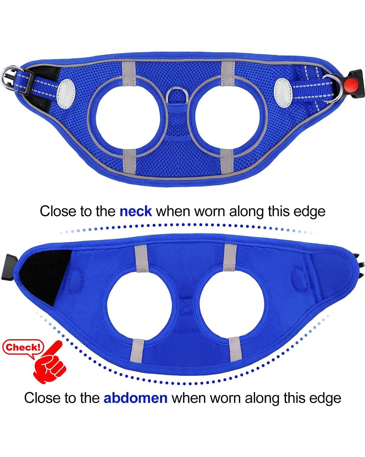 Joytale navy blue small harness fits snugly for daily adventures.