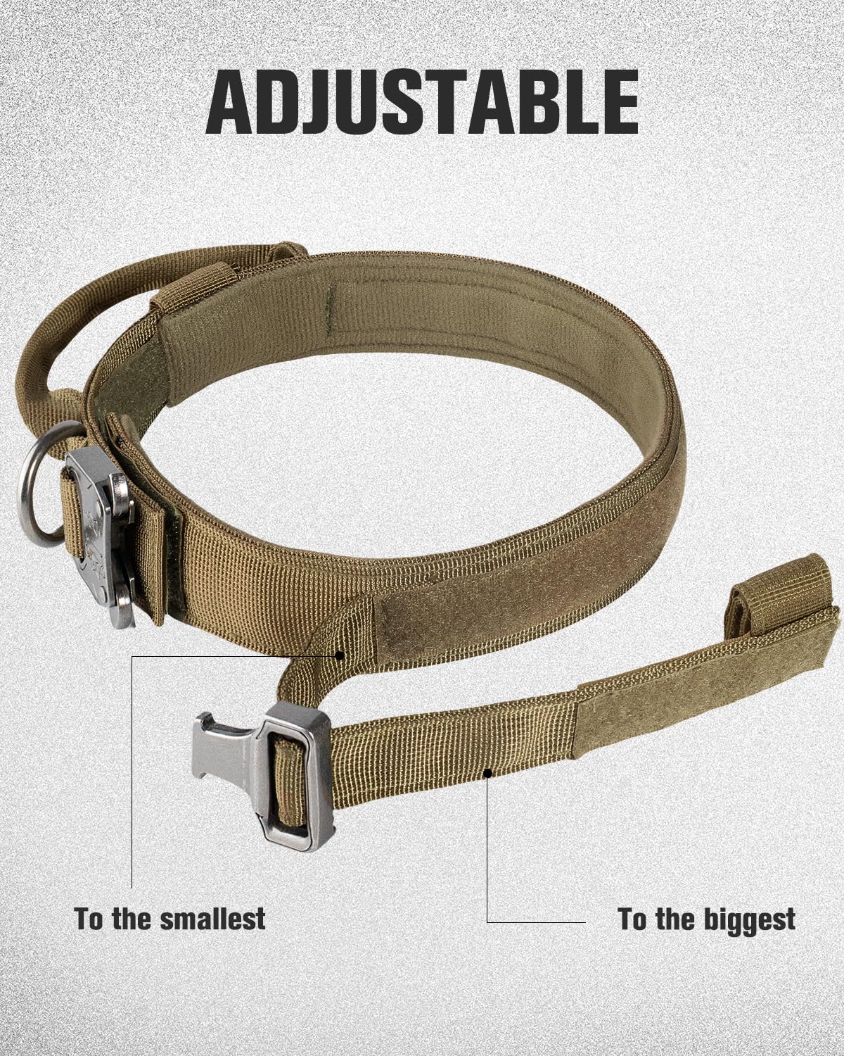 Joytale tactical dog collar soft inner lining promotes comfortable wear.