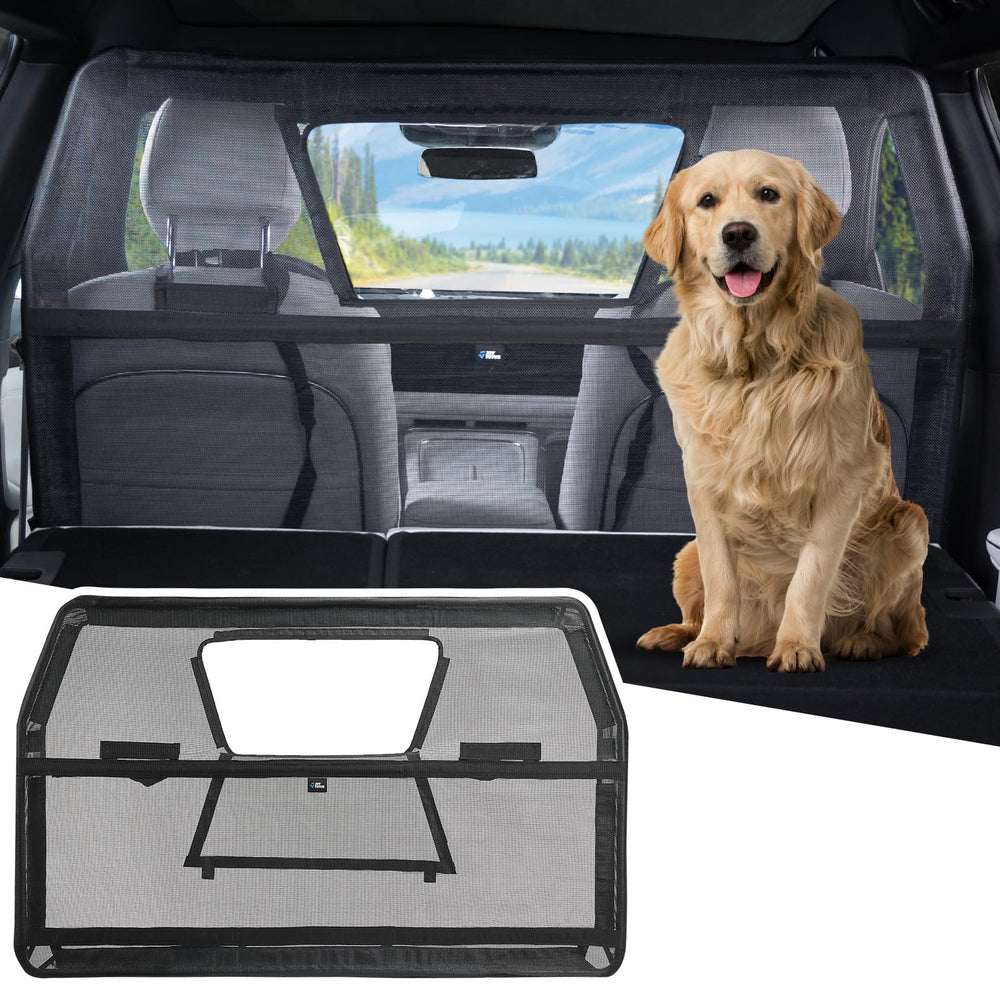 JOYTUTUS dog car barrier shows full coverage for secure travel