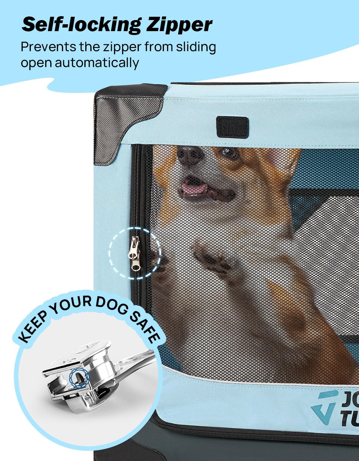 Joytutus dog crate cushion removable for easy cleaning and rest