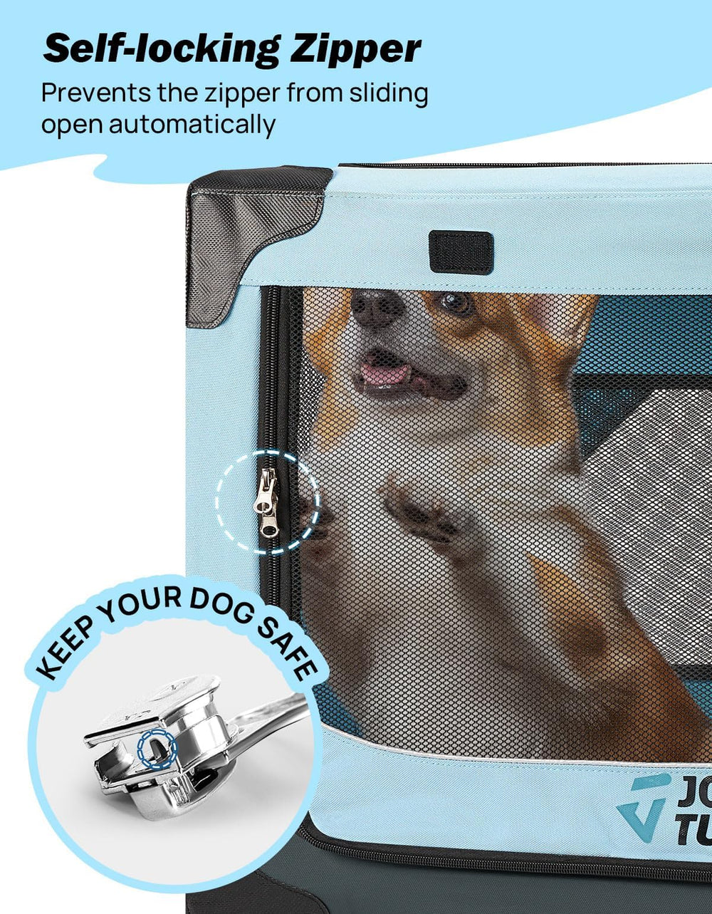 Joytutus dog crate cushion removable for easy cleaning and rest