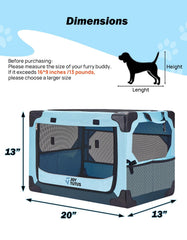 Joytutus dog crate soft carrier cover for comfortable ventilation