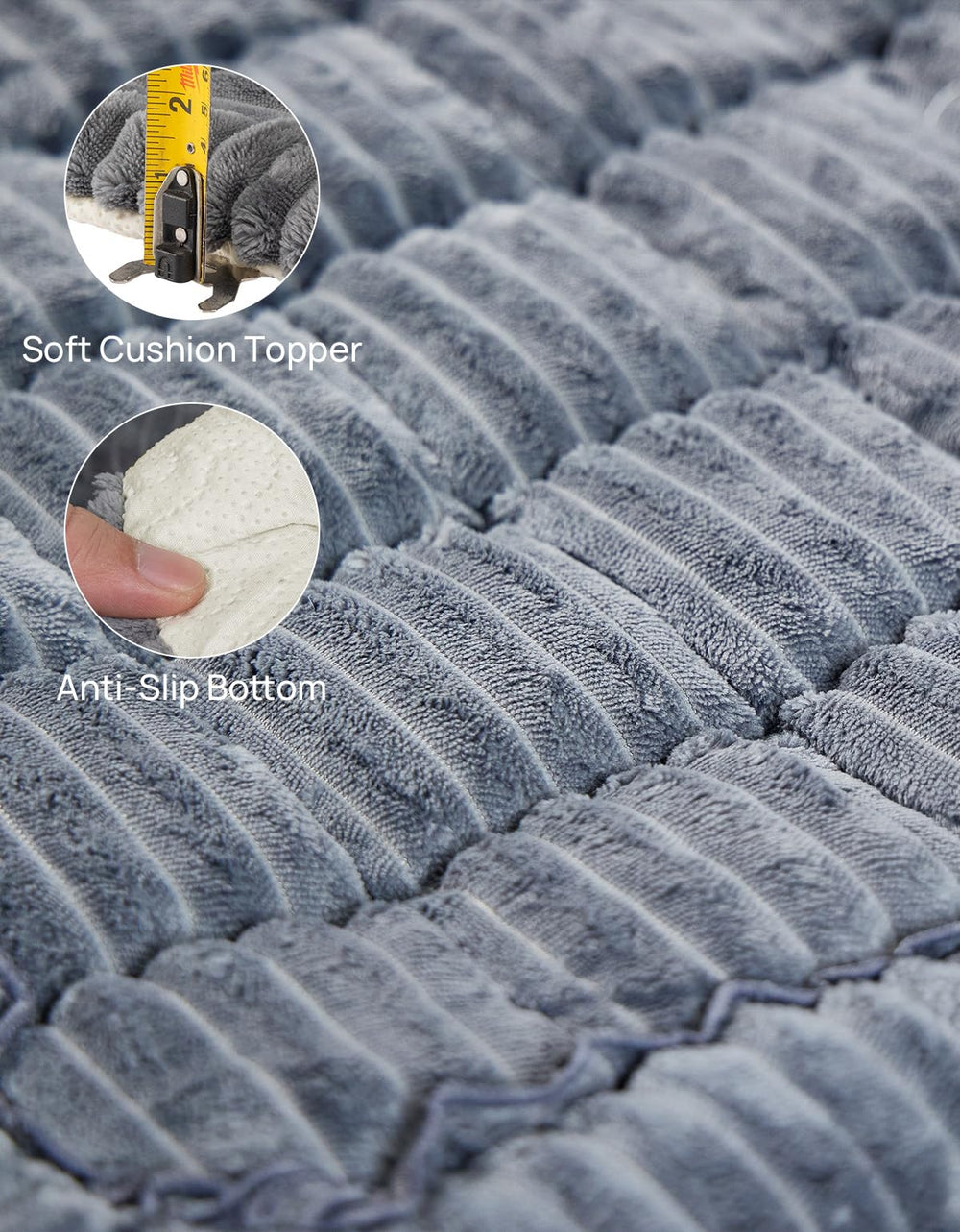 JOYTUTUS dog mat bed showing the non-slip bottom for stable placement