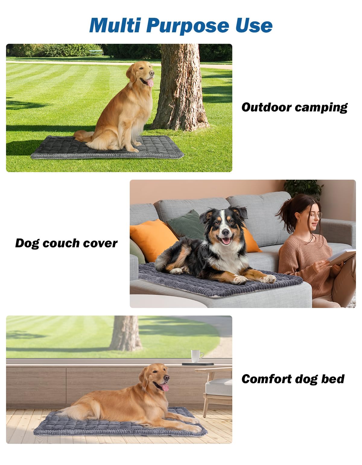 JOYTUTUS dog mat bed arrives compressed and expands to fluffy comfort