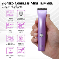 JOYZZE Hornet Mini Purple on-the-go grooming in hand