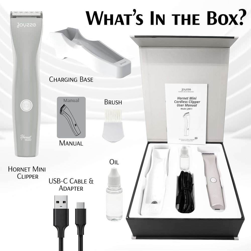 JOYZZE Hornet Mini Trimmer used to trim around face and paws with care.