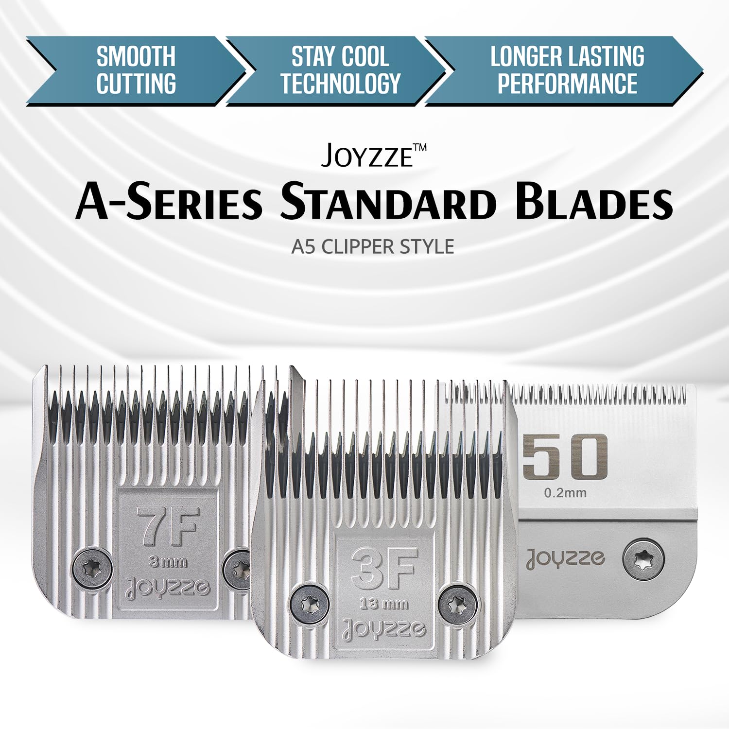 JOYZZE A-series #10 detachable blade attached for quick grooming adjustments.