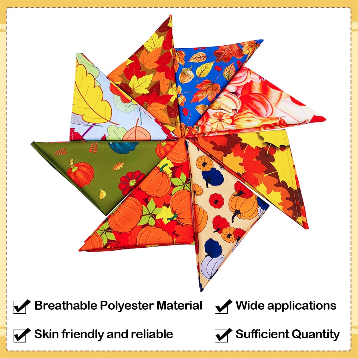 JpGdn colorful autumn bandana set for versatile outfits and photo props