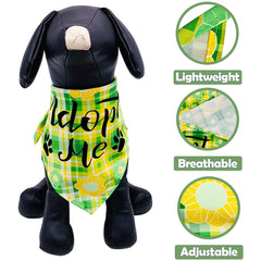 JpGdn dog bandana medium size 65x45 cm offers comfortable fit for mid to large dogs.