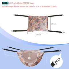 JSPYFITS cat hammock zinc-hooks rotate 360 degrees for secure attachment