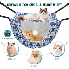 JSPYFITS cat cage hammock showing upper oxford layer for durability.