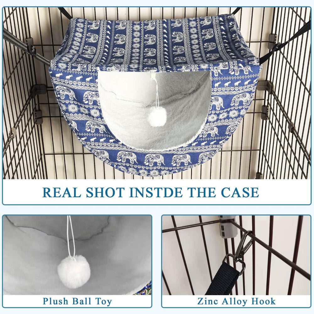 JSPYFITS cat hammock blue Elephant INS-pattern adds cheer to home decor.