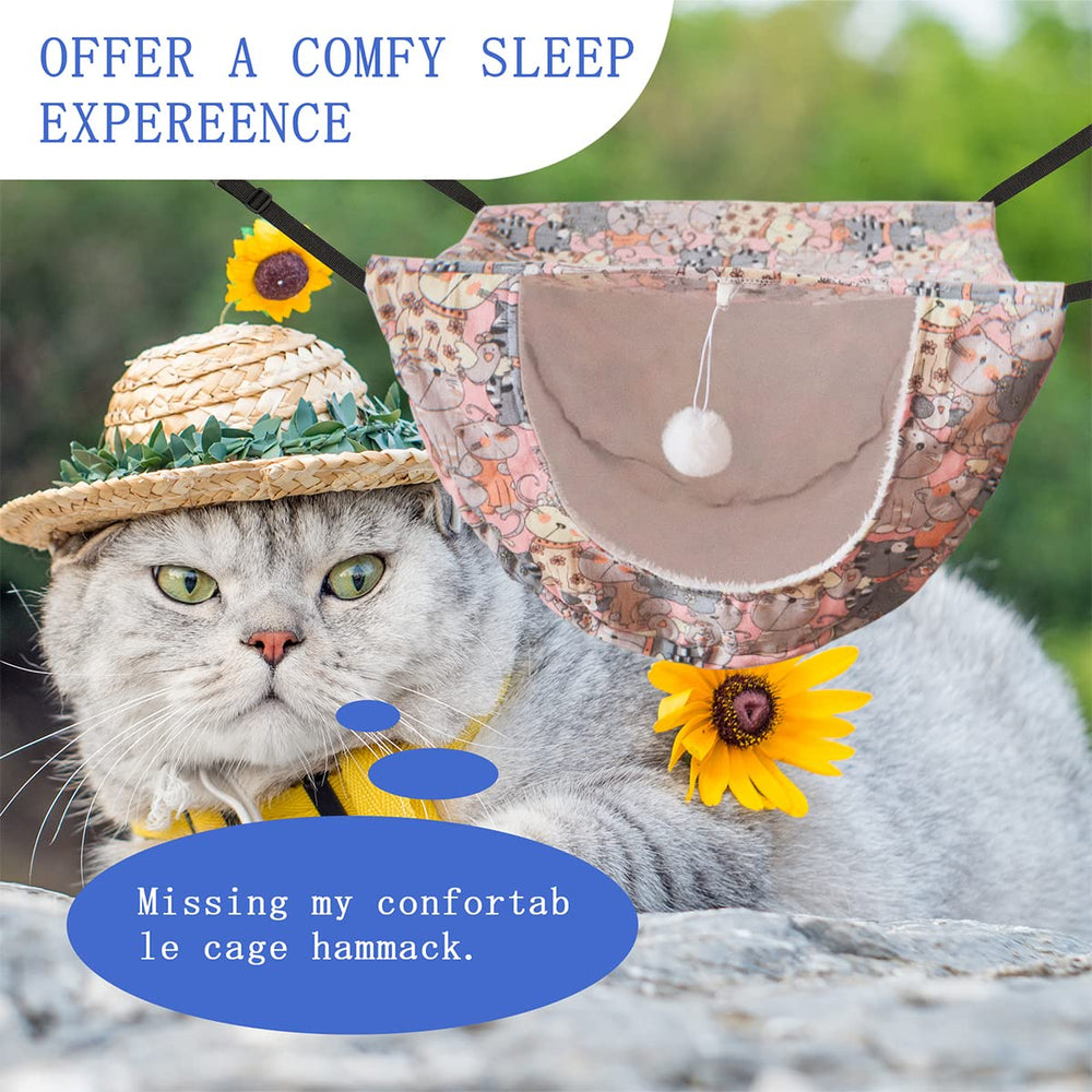 JSPYFITS cat hammock reinforced-wiring ensures durability during play