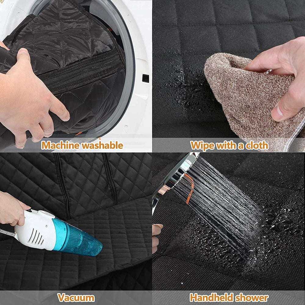 JSTHT dog seat cover includes adjustable dog seat belt for safety.