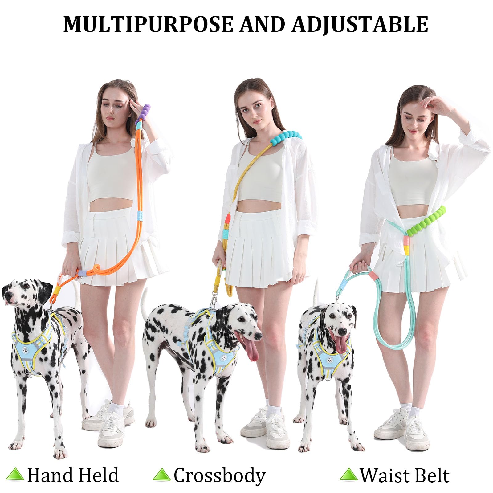 JSXD 5 ft leash length balances freedom and control for dogs of all sizes.
