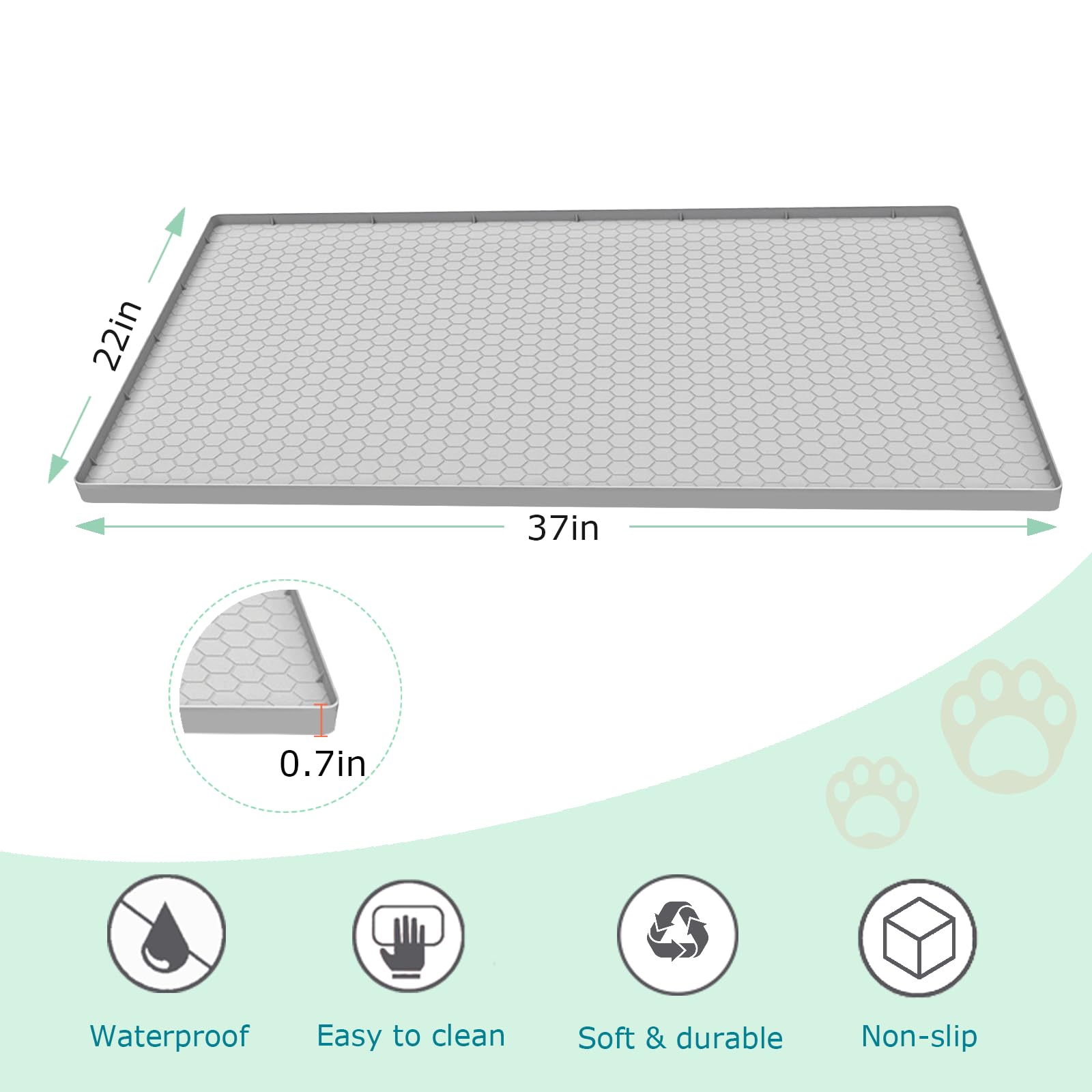 JSXZWOO non-slip bottom keeps mat in place during busy cats