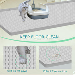 JSXZWOO cat litter mat raised edge closeup for effective litter containment