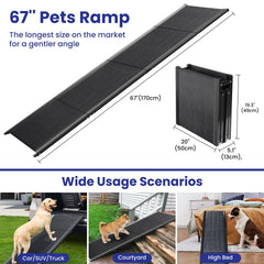 JTSIOV dog ramp folded storage shows compact portability for cars