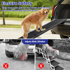 JTSIOV dog ramp non-slip surface emphasizes secure grip during use
