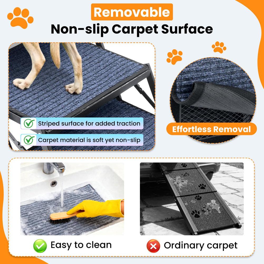 JTSIOV removable carpet surface helps grip even in damp conditions.