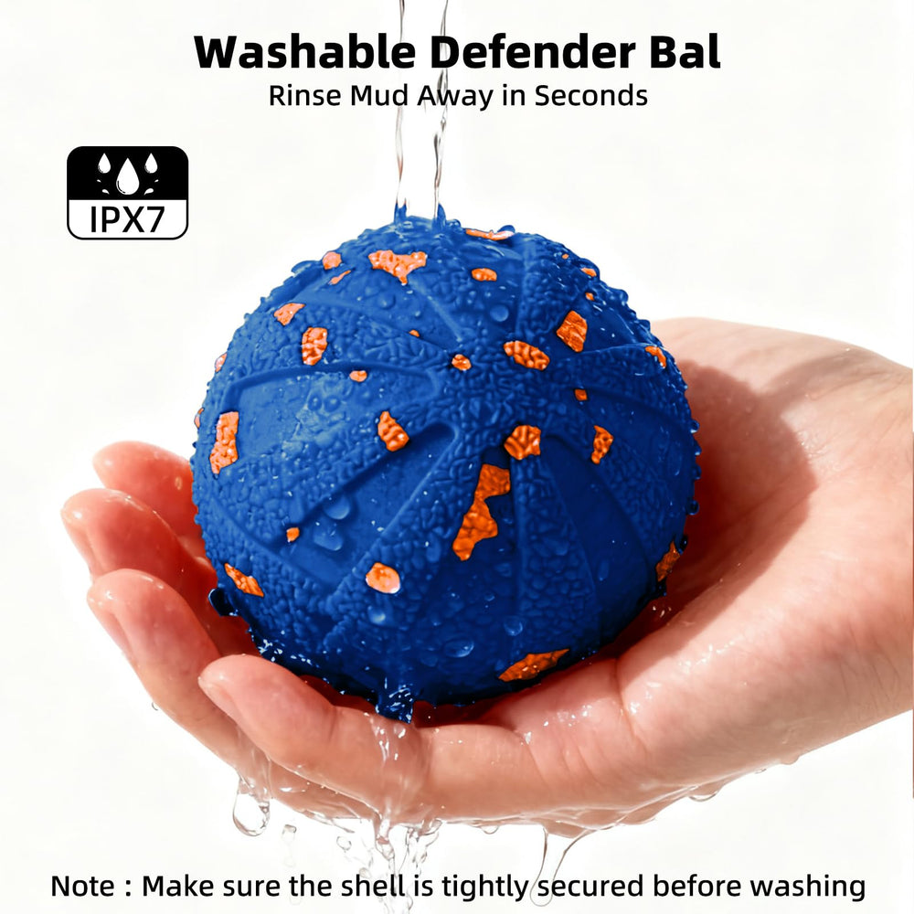 JUBBPDX Interactive Dog Ball blue ipx7 waterproof demo for outdoor splash play
