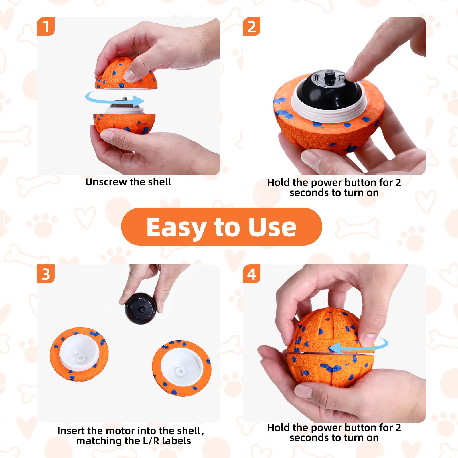 JUBBPDX Durable E-TPU ball ready for aggressive chewers during supervised play.
