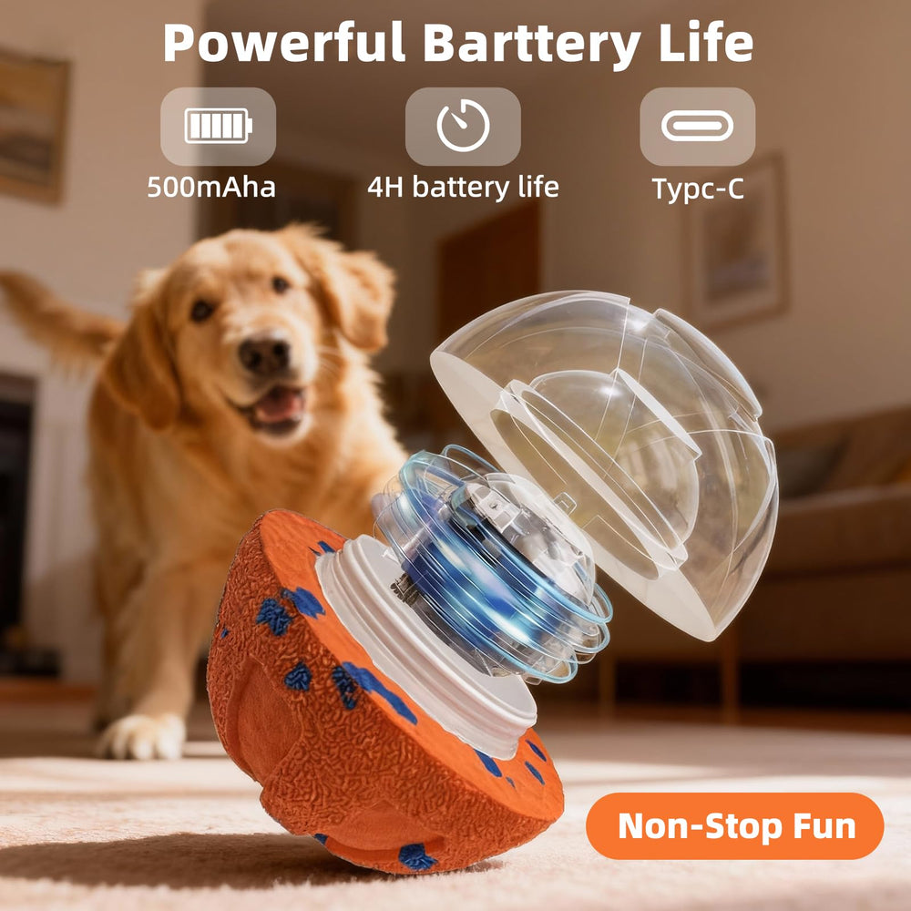 JUBBPDX Interactive Dog Ball demonstrates regular mode for steady play.
