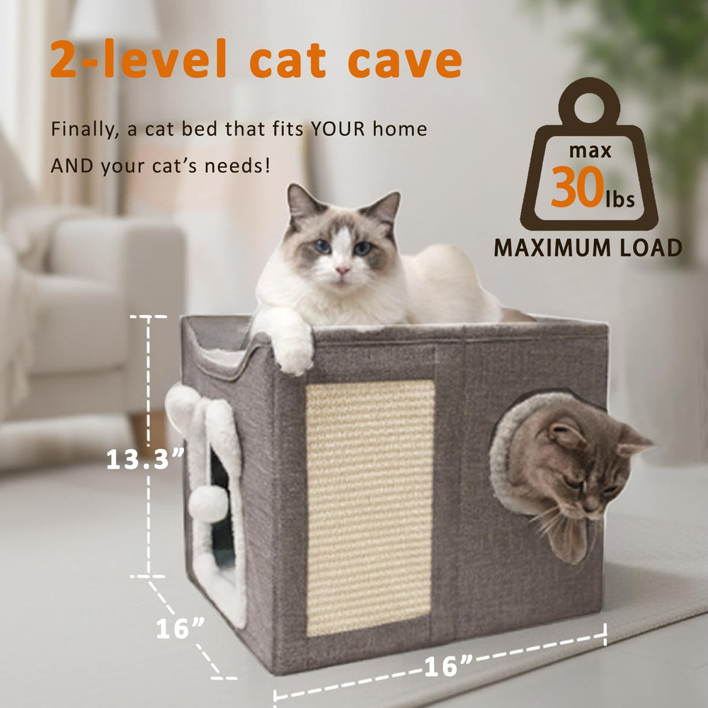 JUDERWOO cat-bed-cushion-plush-lambswool soft plush bed for comfort