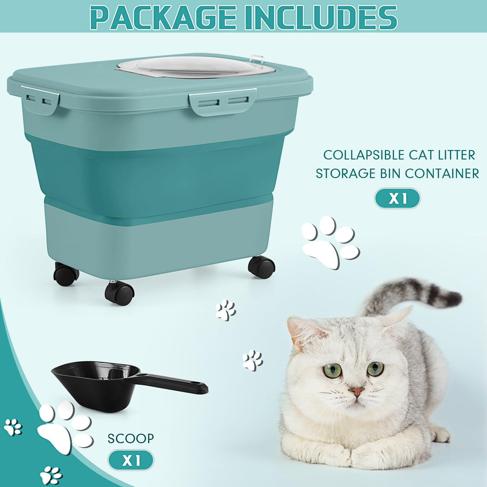 Juexica airtight lid and desiccant slot keep litter drier and fresher.