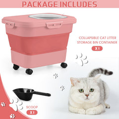 Juexica cat litter bin interior features desiccant slot for moisture control and odor reduction.