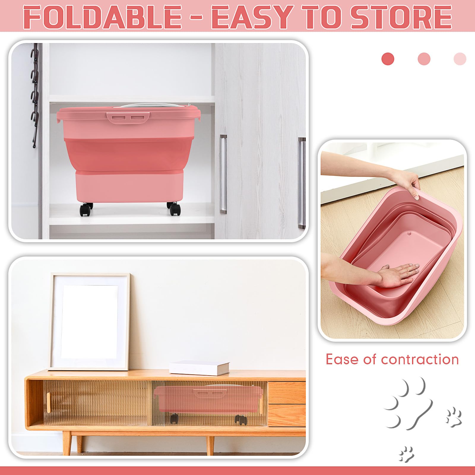 Juexica cat litter bin is waterproof and moisture resistant, protecting contents during travel.