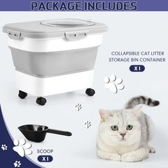 Juexica collapsible bin with durable polyethylene for long-term use.