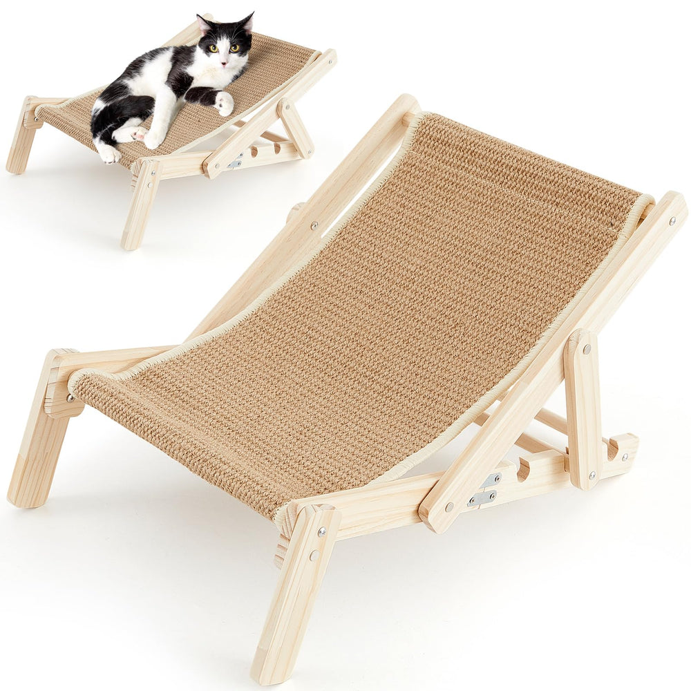 Juexica cat sisal chair angled view highlights adjustable comfort for your indoor cat