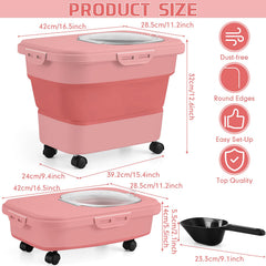 Juexica collapsible cat litter storage bin with airtight lids keeps contents fresh and mess-free.