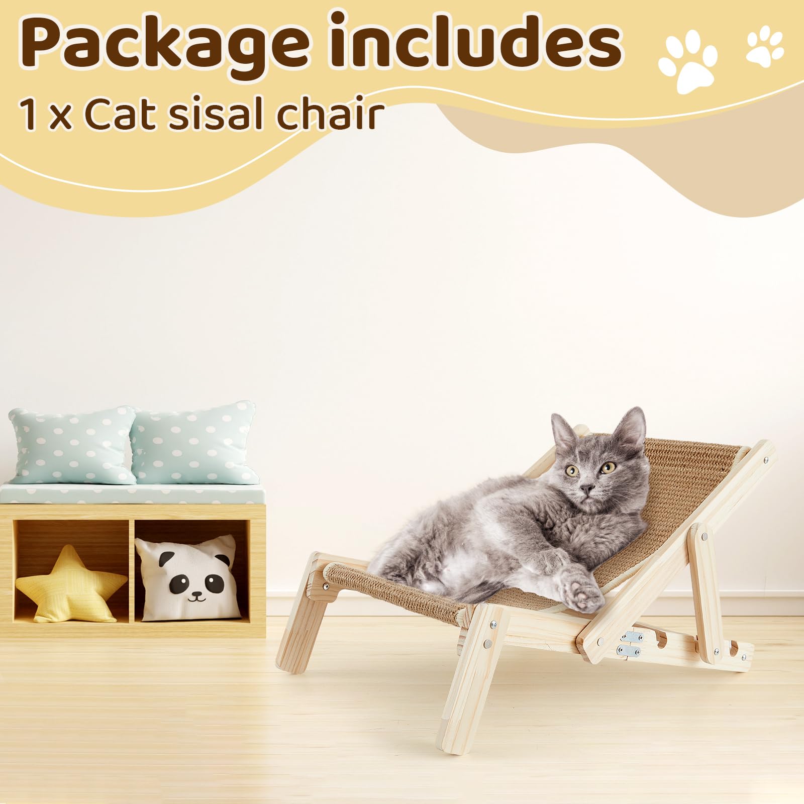 Juexica sisal scratcher close-up shows natural scratching outlet for furniture protection