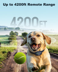 Jugbow 4200ft range collar enabling long-range recall training.