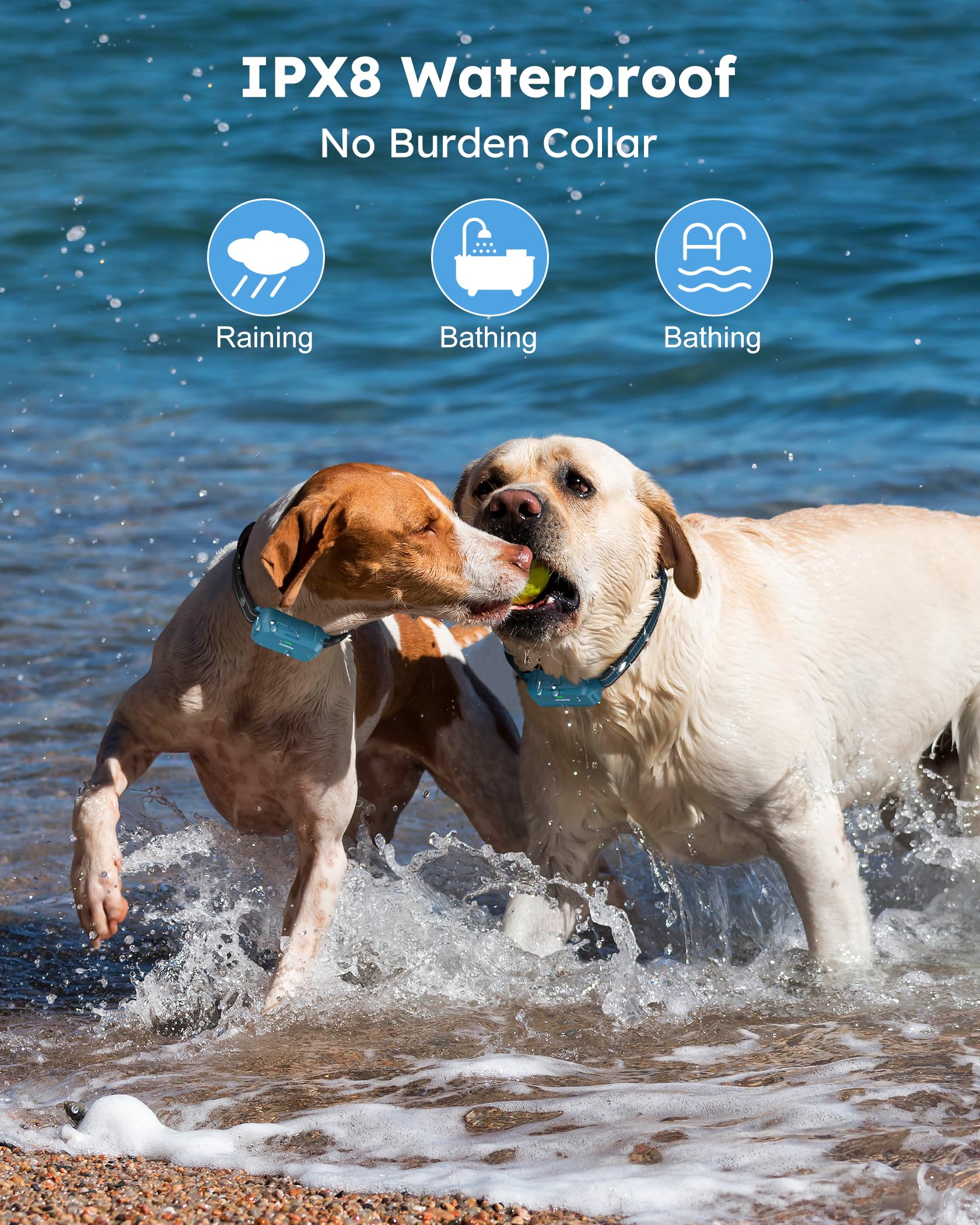 Jugbow adjustable neck strap fits 7.8-24.4 inches for any dog.